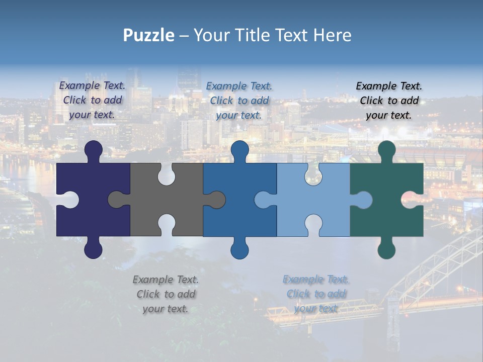 Monongahela River Office Buildings West End Bridge PowerPoint Template