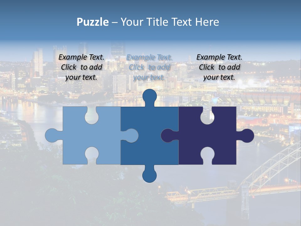 Monongahela River Office Buildings West End Bridge PowerPoint Template