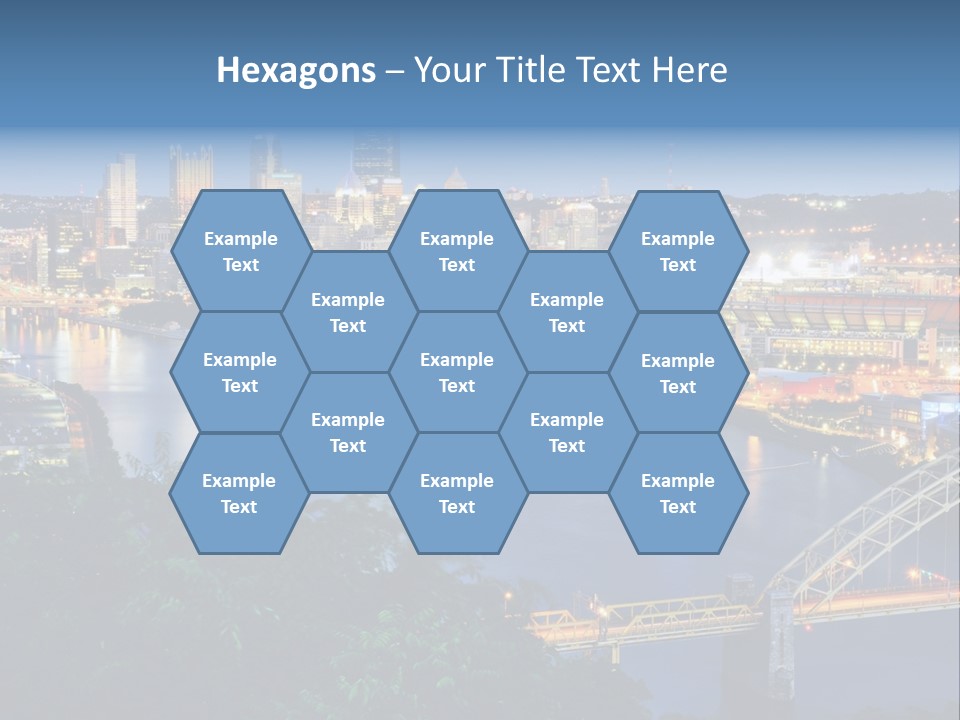 Monongahela River Office Buildings West End Bridge PowerPoint Template