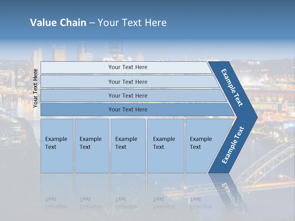 Monongahela River Office Buildings West End Bridge PowerPoint Template