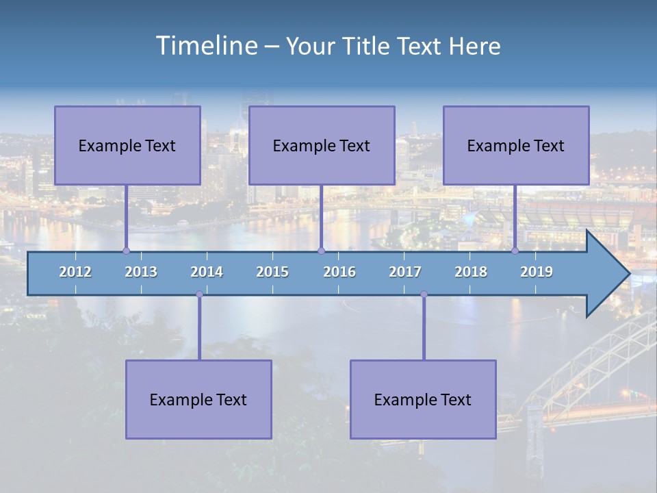 Monongahela River Office Buildings West End Bridge PowerPoint Template