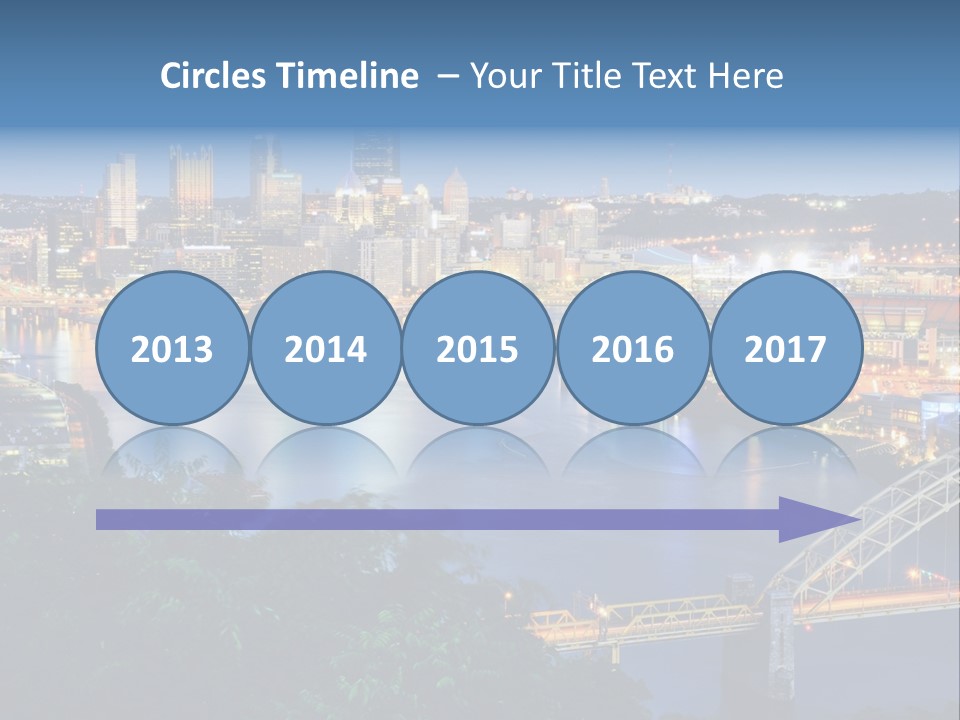 Monongahela River Office Buildings West End Bridge PowerPoint Template