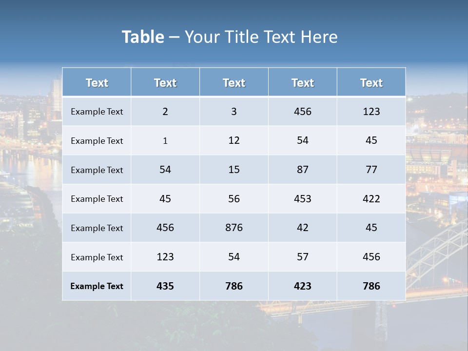 Monongahela River Office Buildings West End Bridge PowerPoint Template