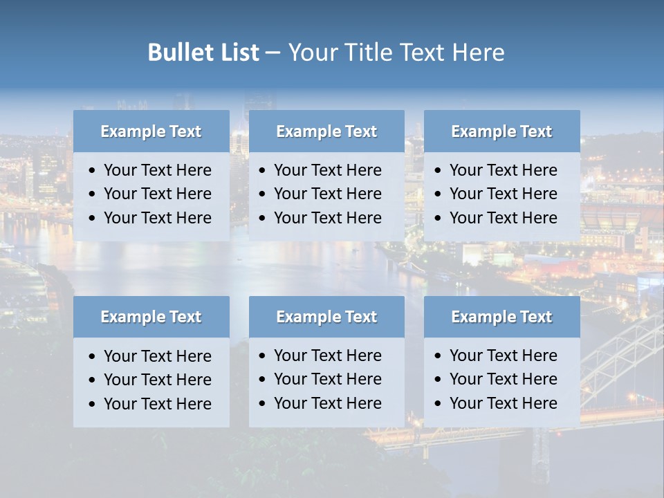 Monongahela River Office Buildings West End Bridge PowerPoint Template