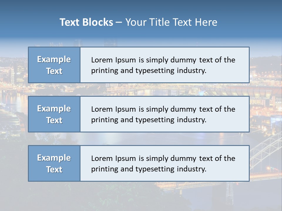 Monongahela River Office Buildings West End Bridge PowerPoint Template