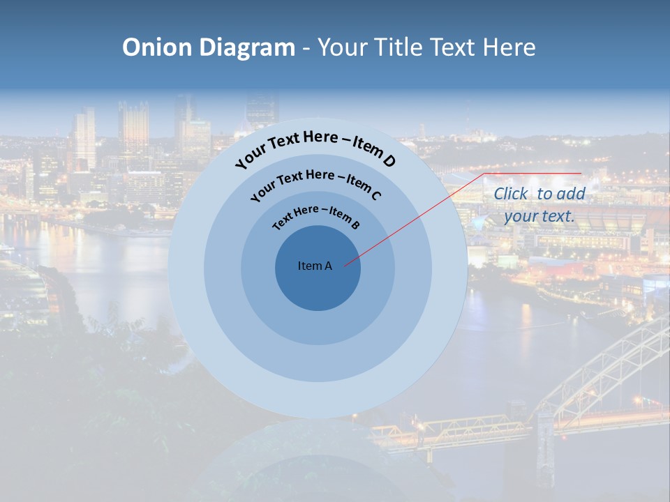 Monongahela River Office Buildings West End Bridge PowerPoint Template