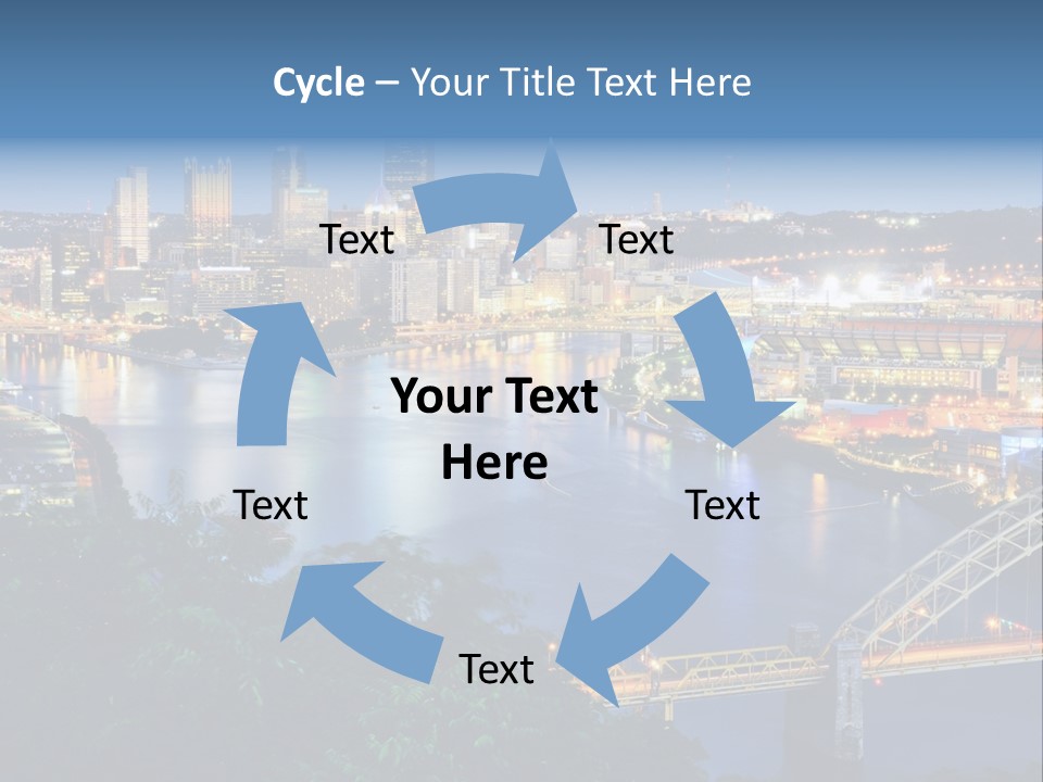 Monongahela River Office Buildings West End Bridge PowerPoint Template