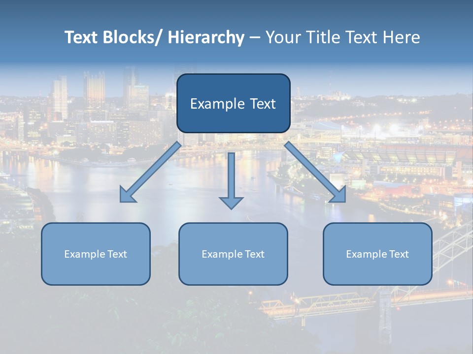 Monongahela River Office Buildings West End Bridge PowerPoint Template