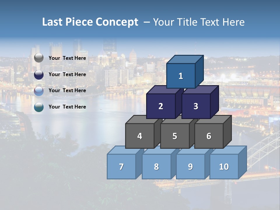 Monongahela River Office Buildings West End Bridge PowerPoint Template