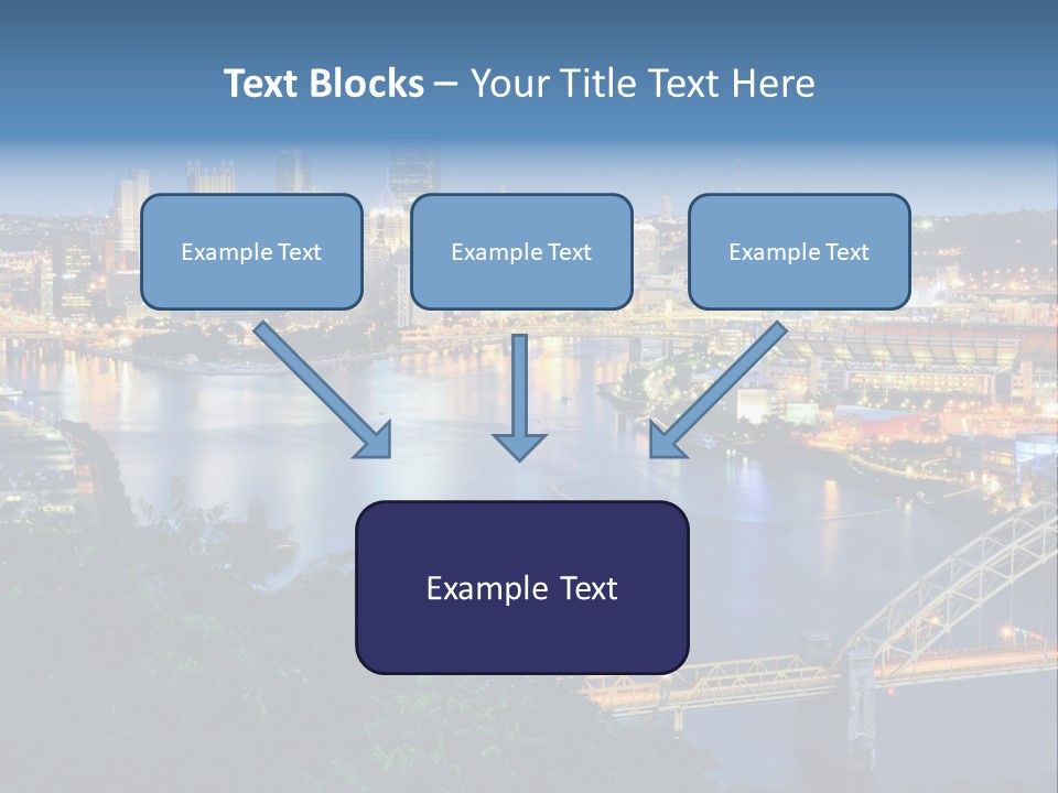 Monongahela River Office Buildings West End Bridge PowerPoint Template
