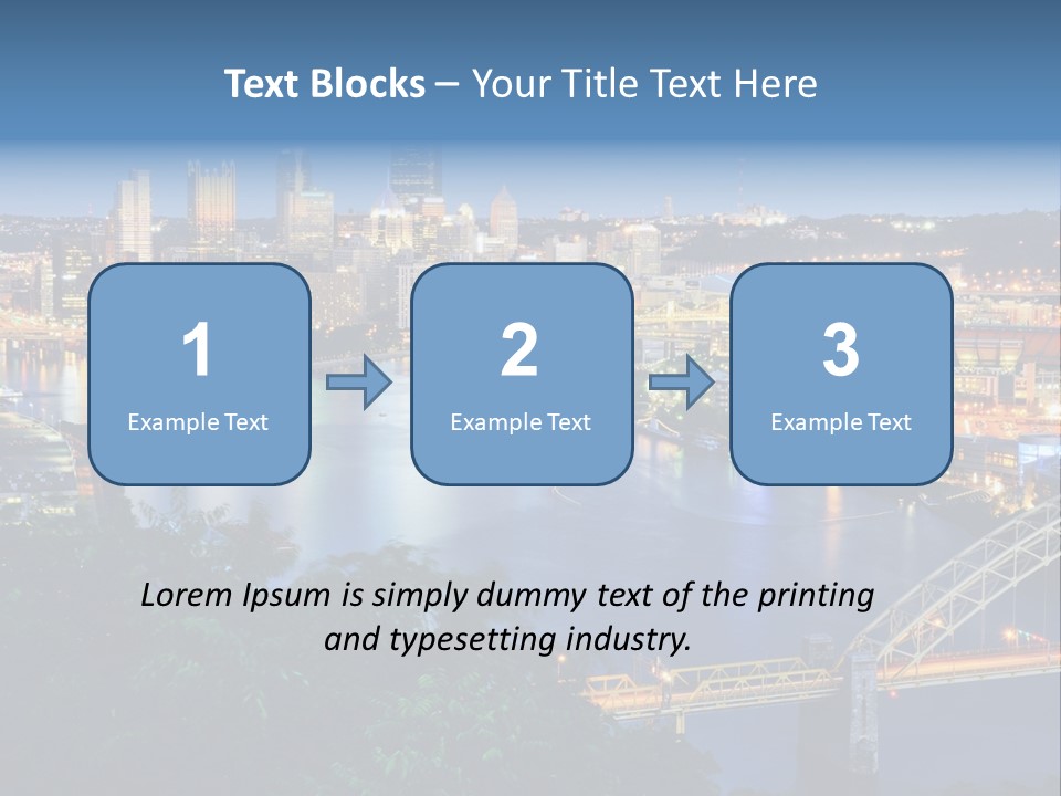Monongahela River Office Buildings West End Bridge PowerPoint Template