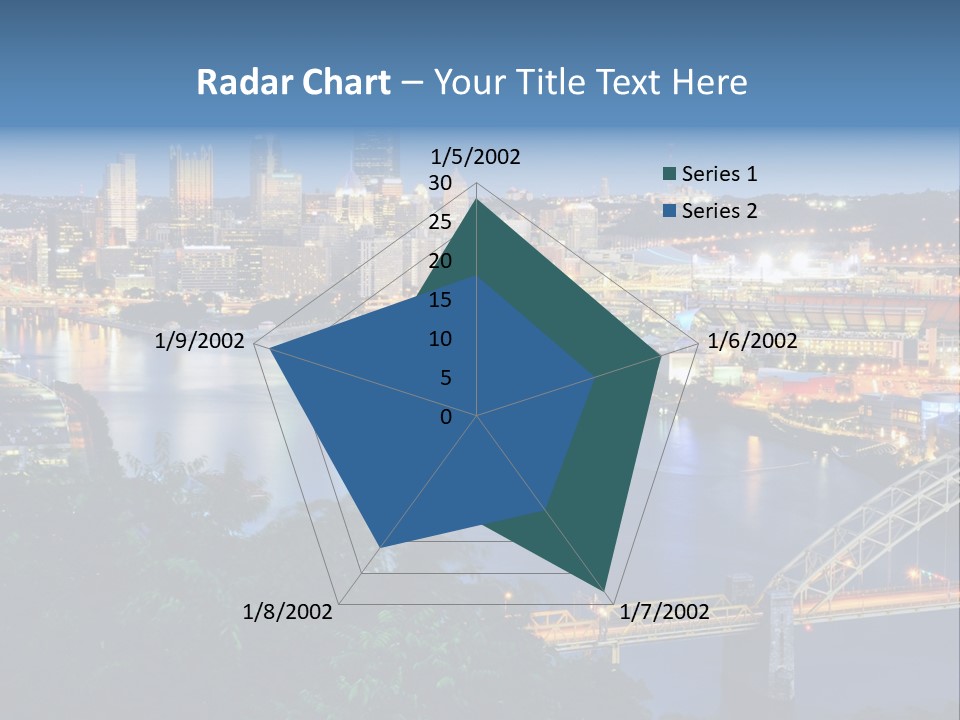 Monongahela River Office Buildings West End Bridge PowerPoint Template
