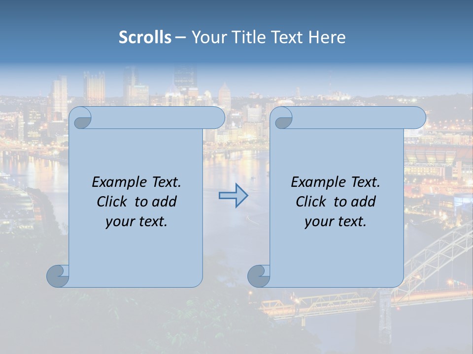 Monongahela River Office Buildings West End Bridge PowerPoint Template