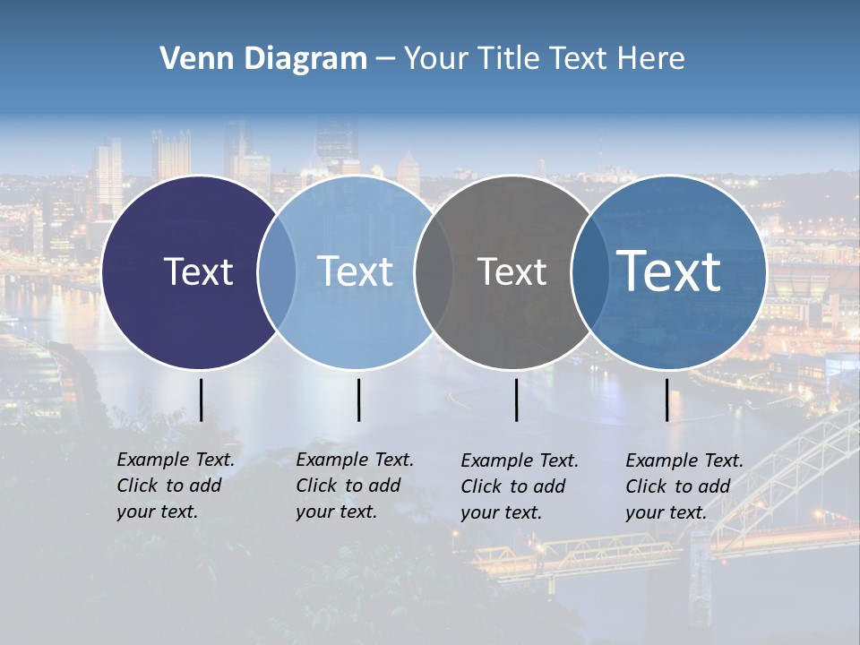 Monongahela River Office Buildings West End Bridge PowerPoint Template