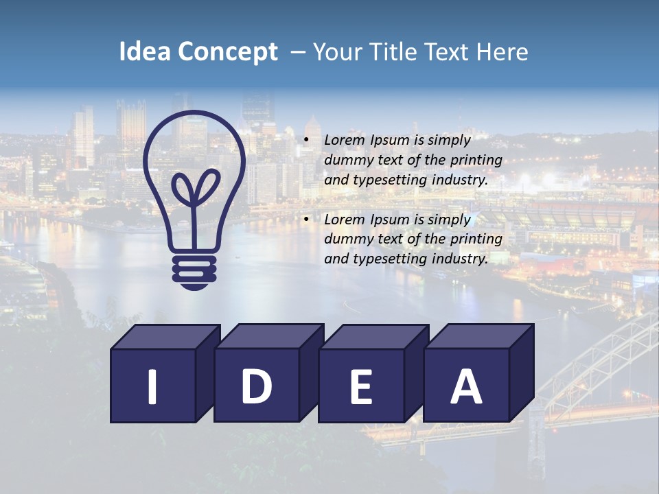 Monongahela River Office Buildings West End Bridge PowerPoint Template