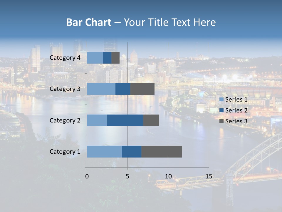 Monongahela River Office Buildings West End Bridge PowerPoint Template