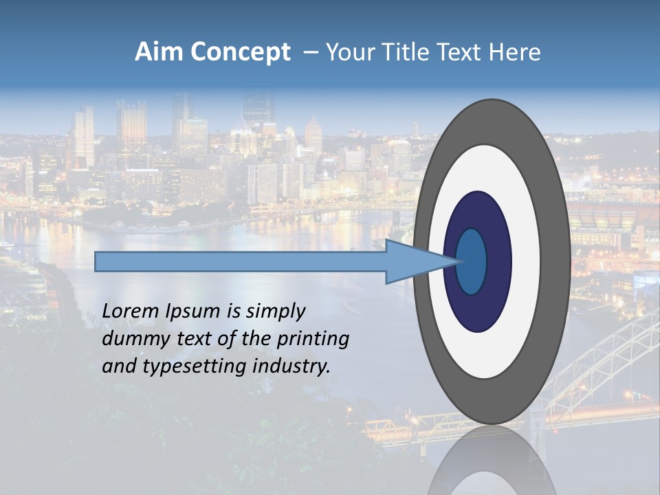 Monongahela River Office Buildings West End Bridge PowerPoint Template