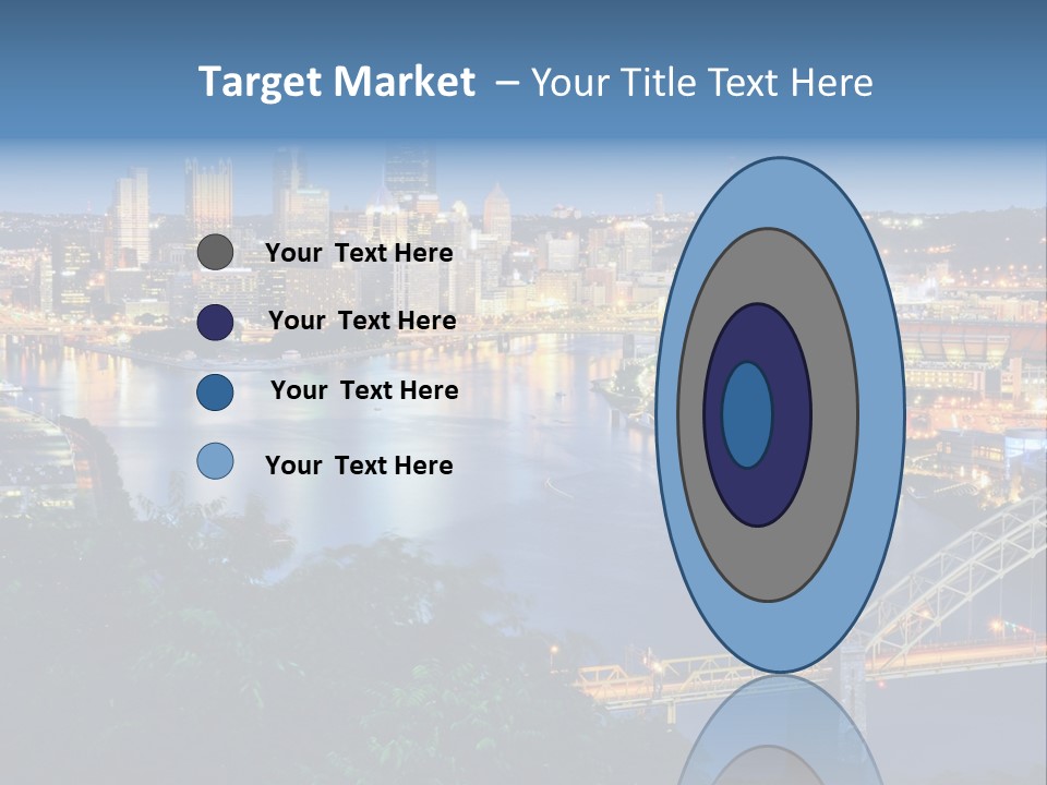 Monongahela River Office Buildings West End Bridge PowerPoint Template