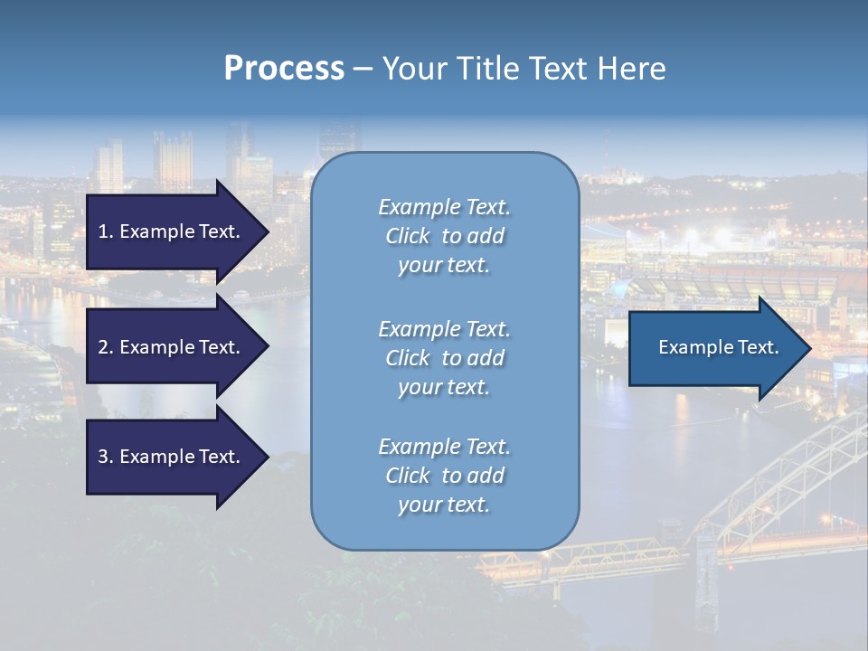 Monongahela River Office Buildings West End Bridge PowerPoint Template
