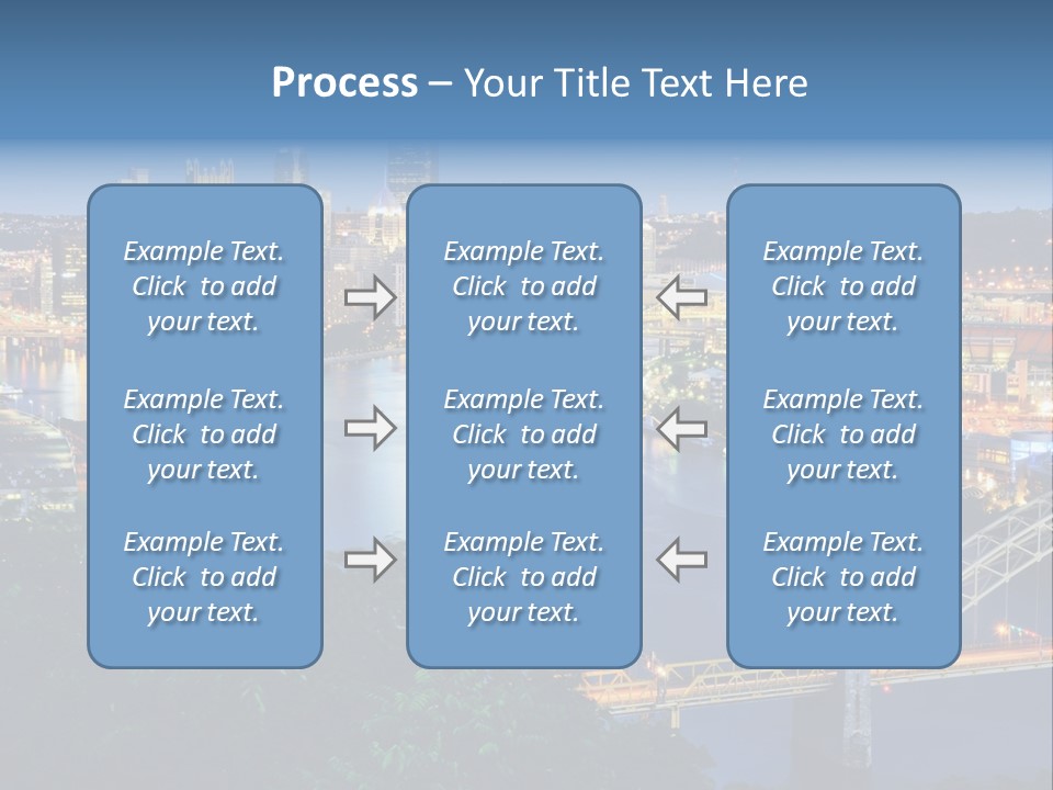 Monongahela River Office Buildings West End Bridge PowerPoint Template