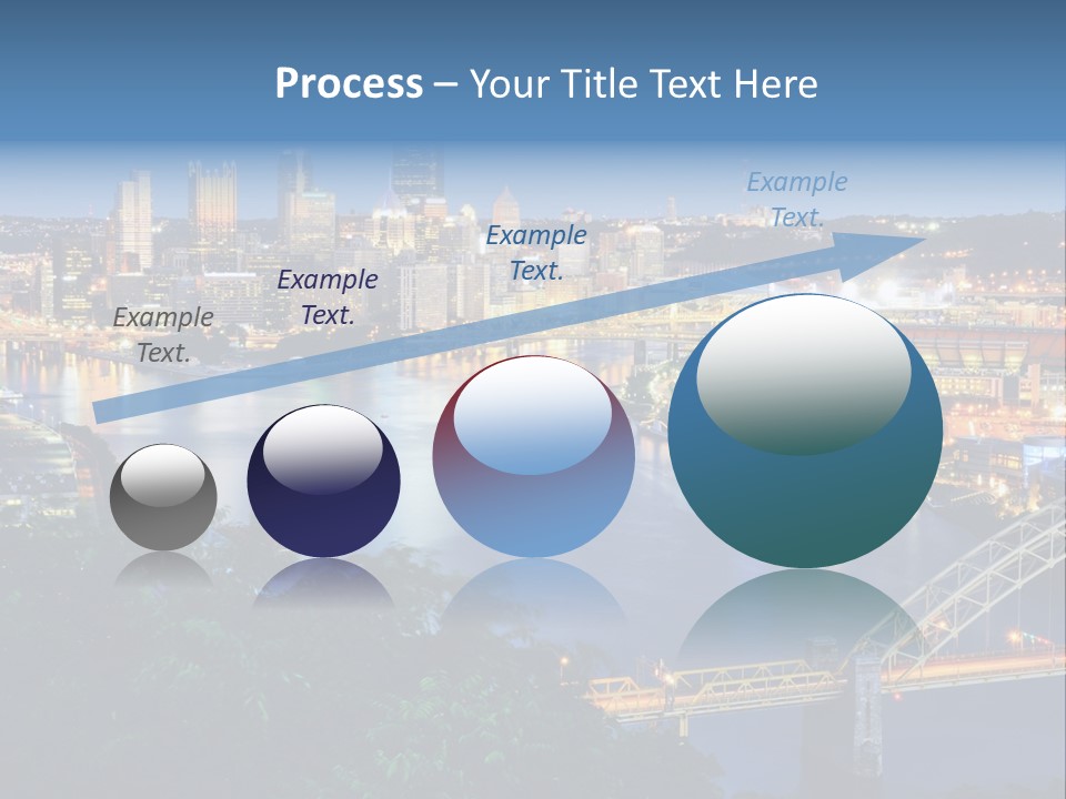 Monongahela River Office Buildings West End Bridge PowerPoint Template