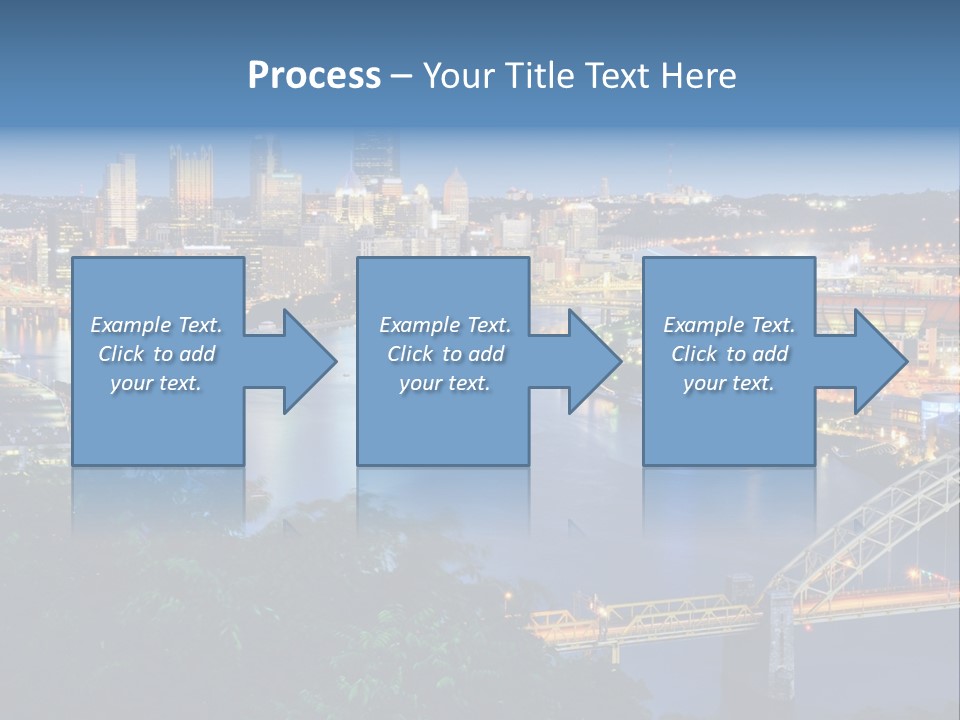 Monongahela River Office Buildings West End Bridge PowerPoint Template