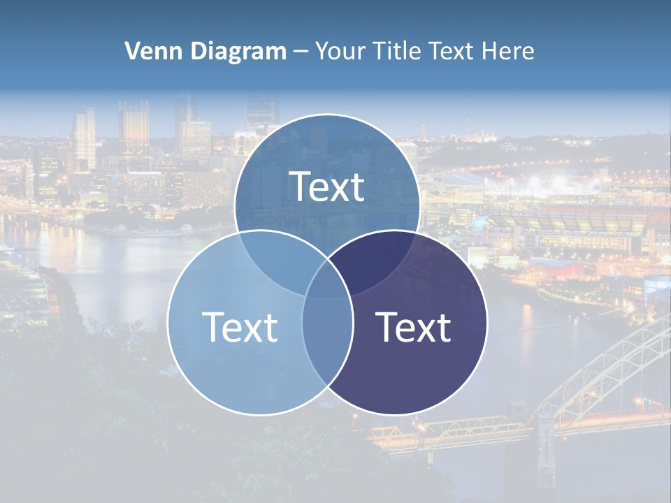 Monongahela River Office Buildings West End Bridge PowerPoint Template