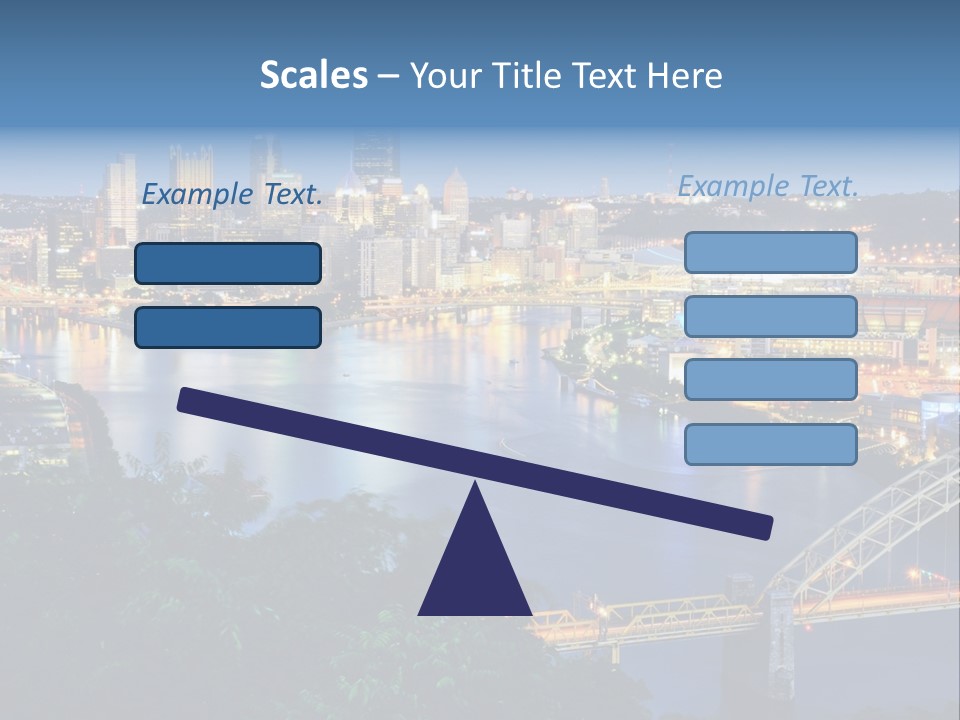 Monongahela River Office Buildings West End Bridge PowerPoint Template
