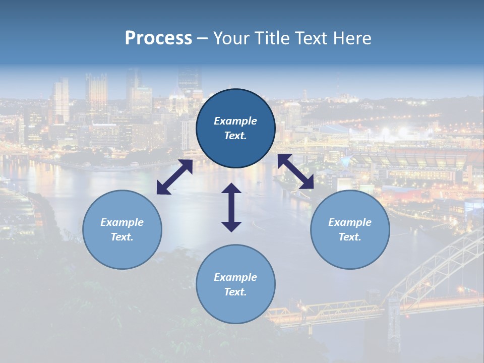Monongahela River Office Buildings West End Bridge PowerPoint Template