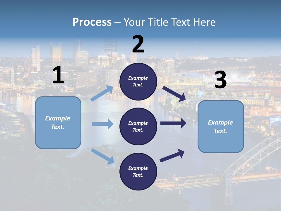 Monongahela River Office Buildings West End Bridge PowerPoint Template