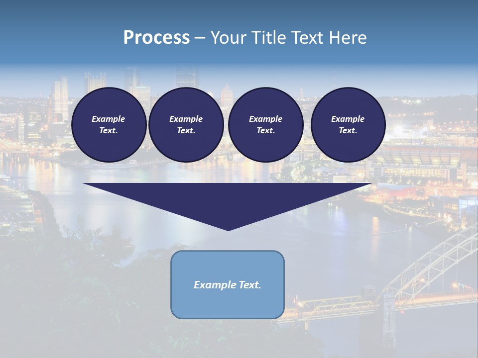 Monongahela River Office Buildings West End Bridge PowerPoint Template