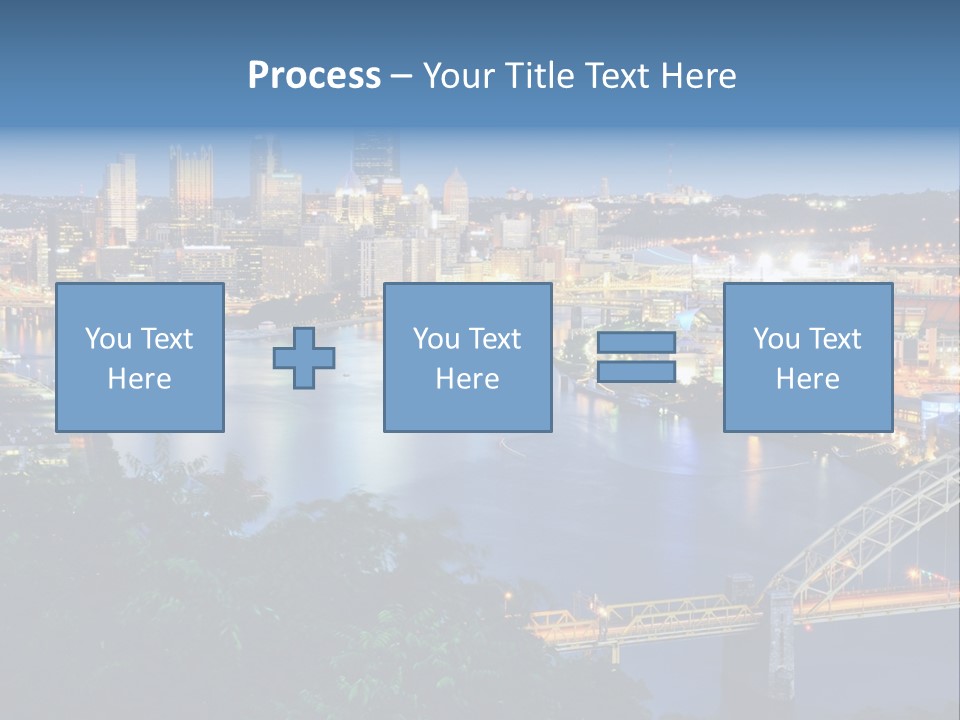 Monongahela River Office Buildings West End Bridge PowerPoint Template