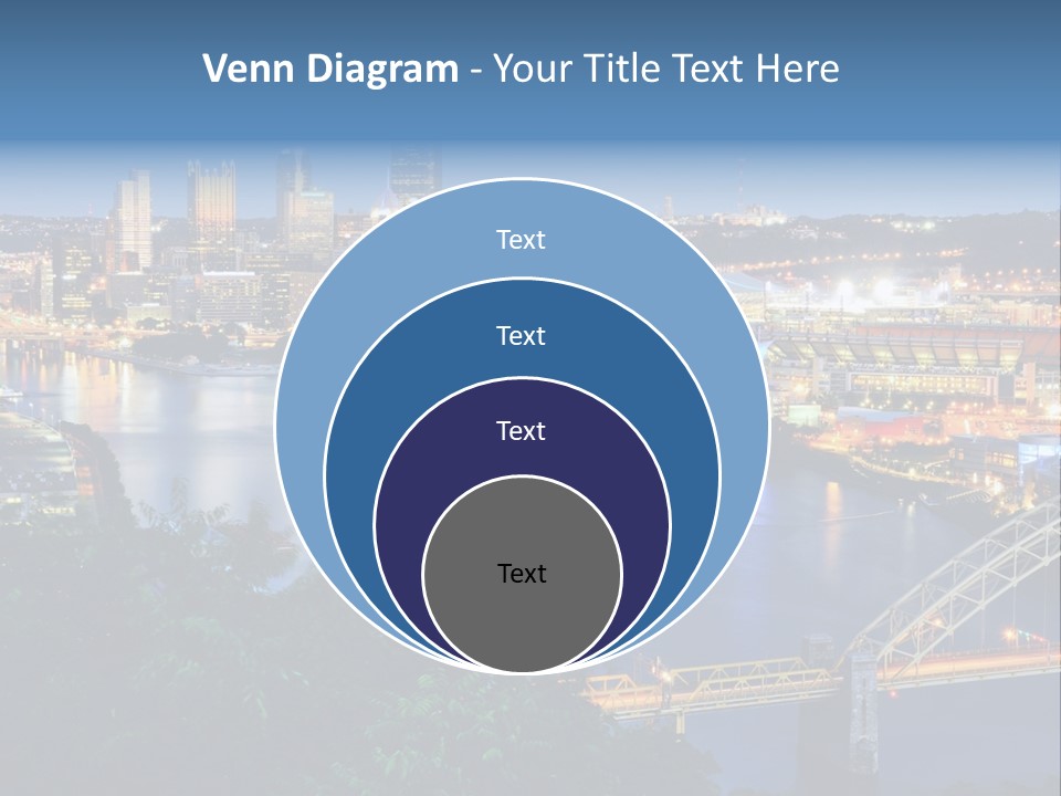 Monongahela River Office Buildings West End Bridge PowerPoint Template