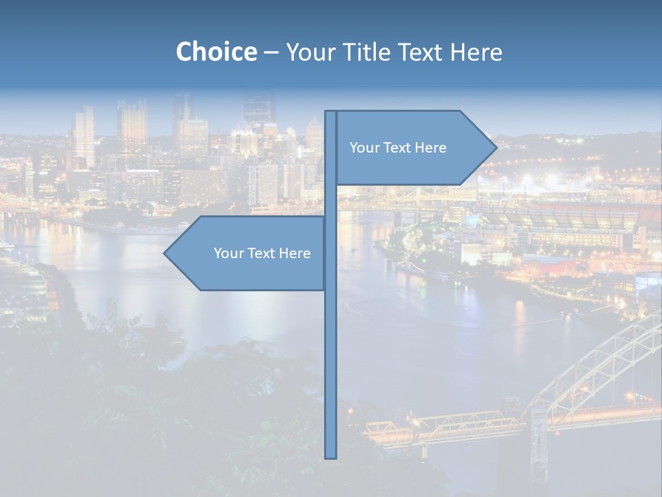 Monongahela River Office Buildings West End Bridge PowerPoint Template