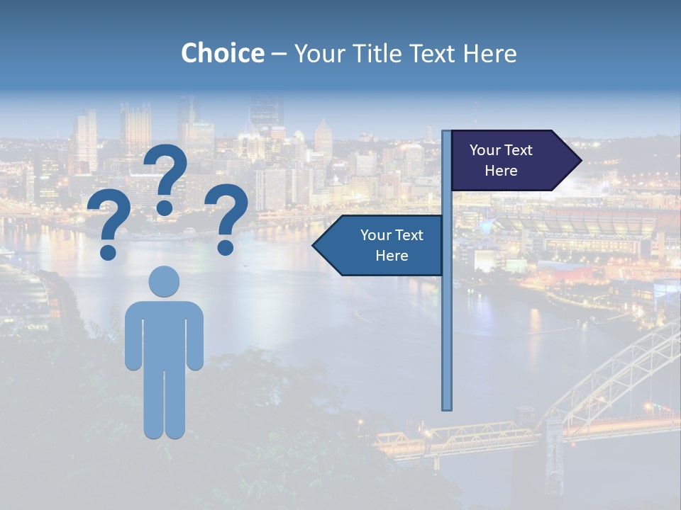 Monongahela River Office Buildings West End Bridge PowerPoint Template