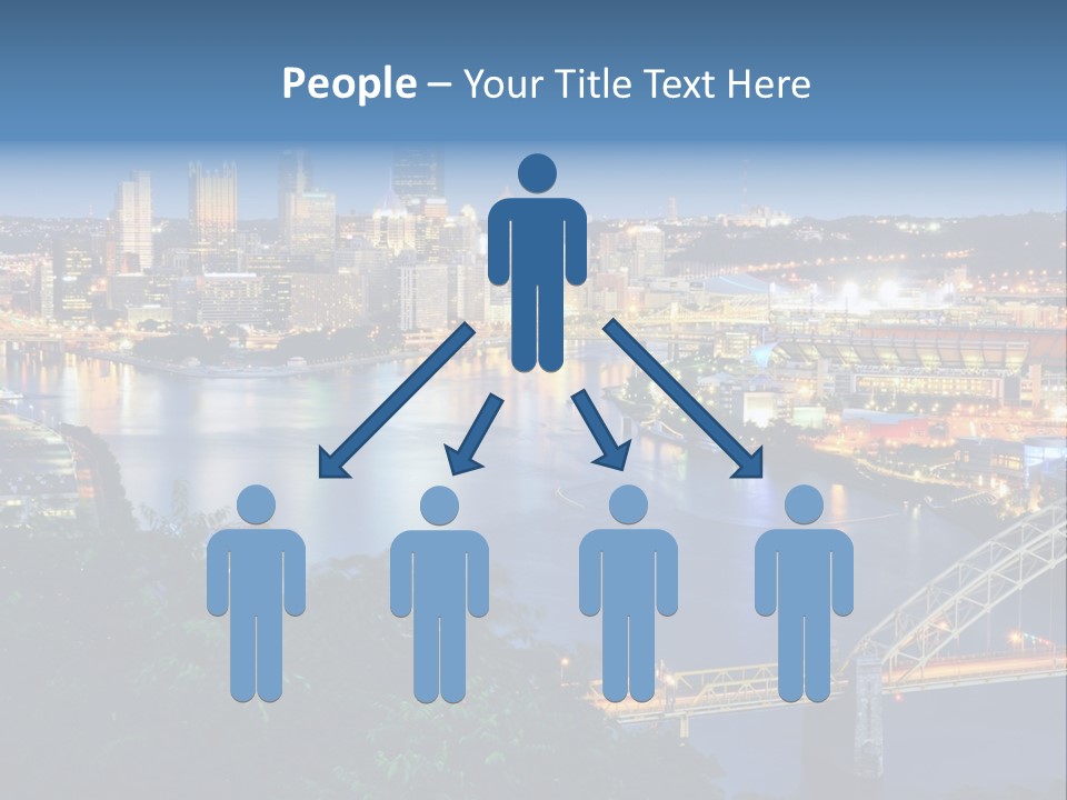 Monongahela River Office Buildings West End Bridge PowerPoint Template