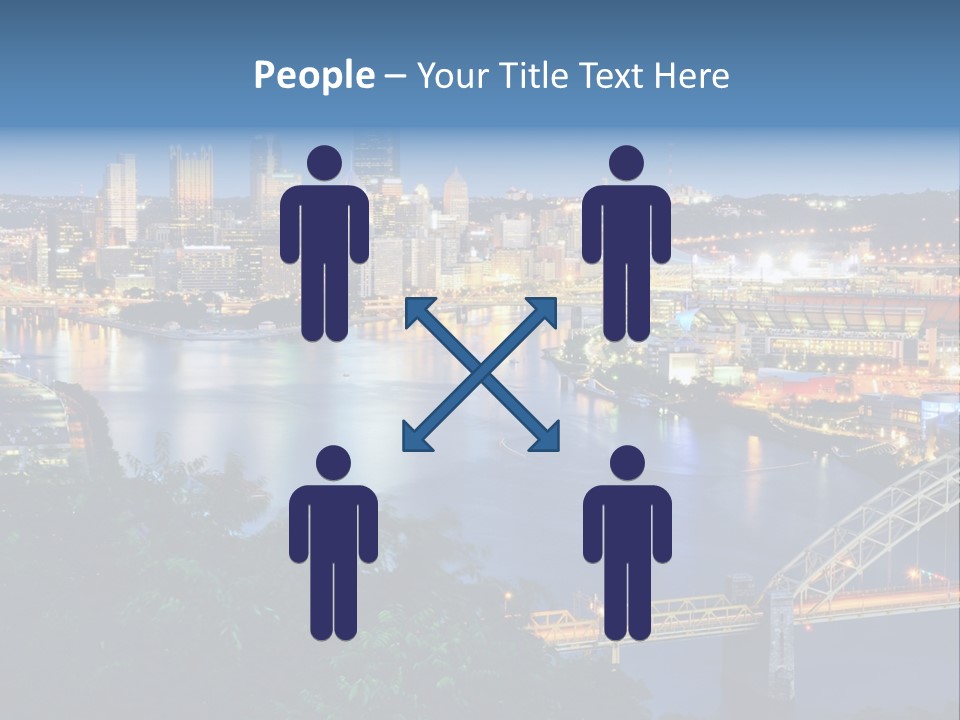 Monongahela River Office Buildings West End Bridge PowerPoint Template