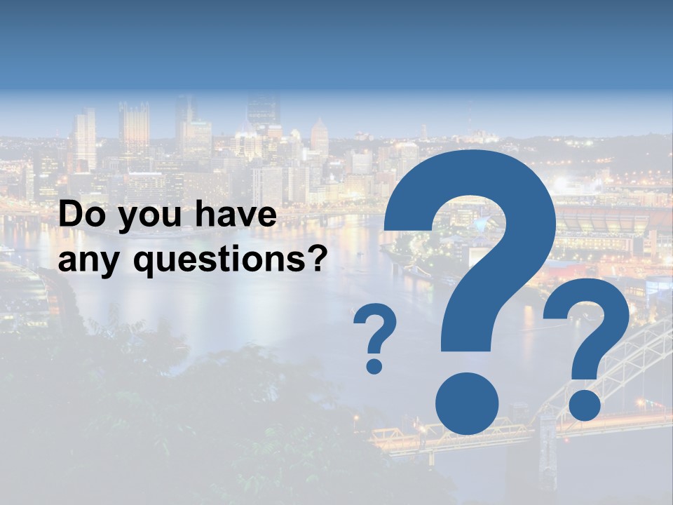 Monongahela River Office Buildings West End Bridge PowerPoint Template