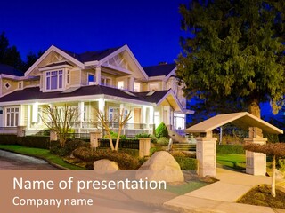 Brick Residence Investment PowerPoint Template