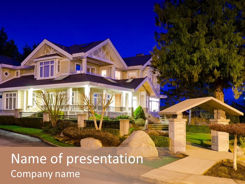 Brick Residence Investment PowerPoint Template