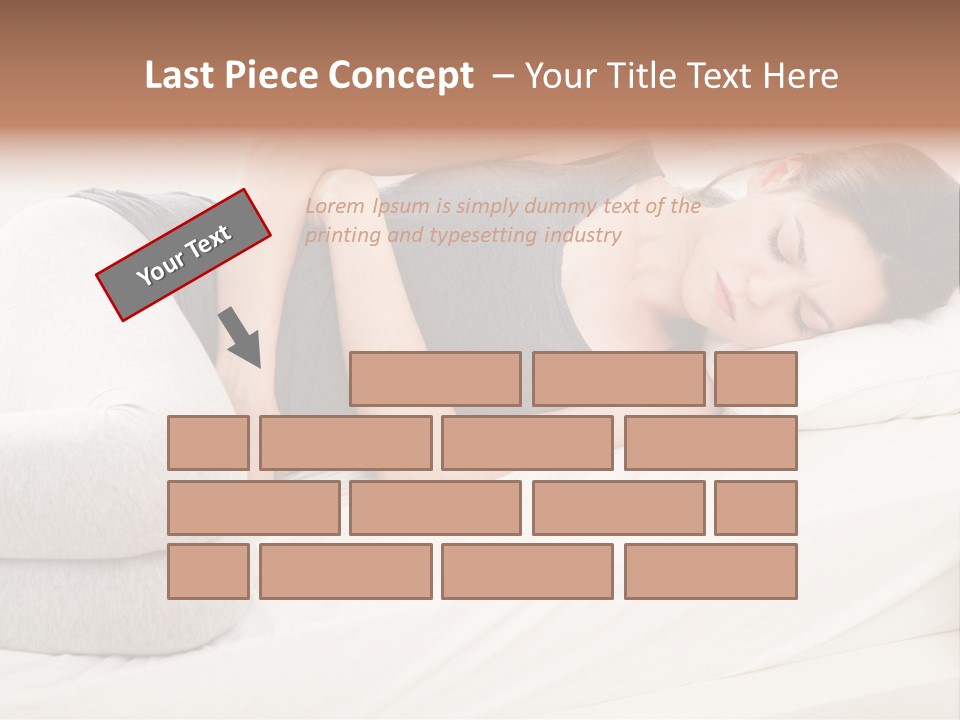 Belly White Anorexia PowerPoint Template