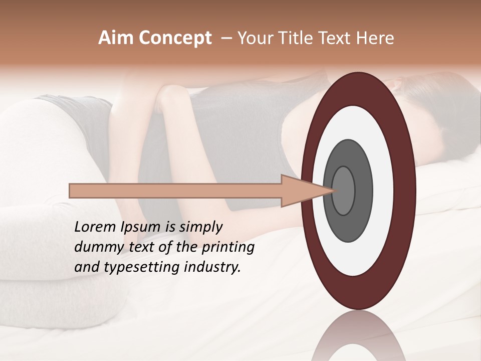 Belly White Anorexia PowerPoint Template