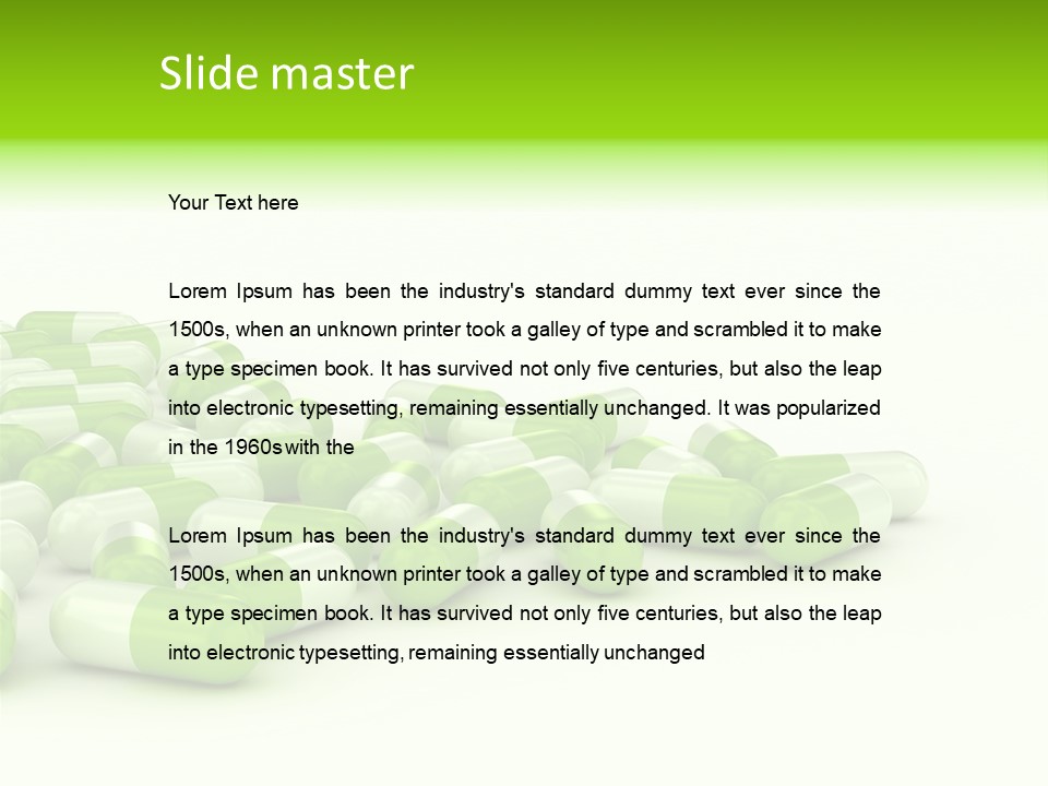 Pharmacy White Closeup PowerPoint Template