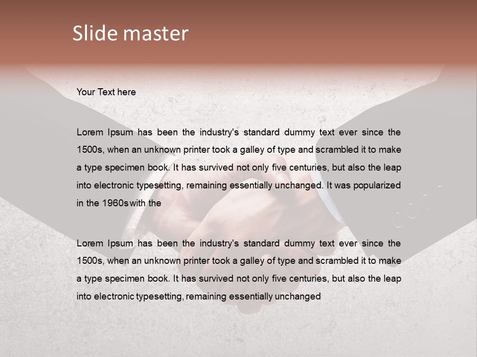 Businessman Trust Success PowerPoint Template