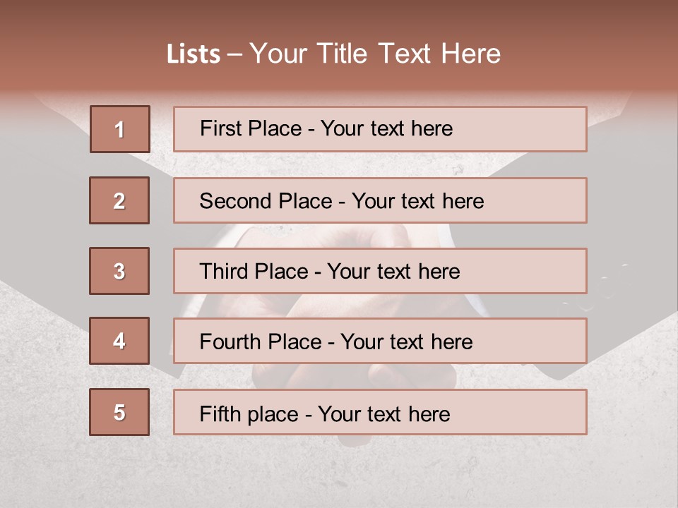 Businessman Trust Success PowerPoint Template