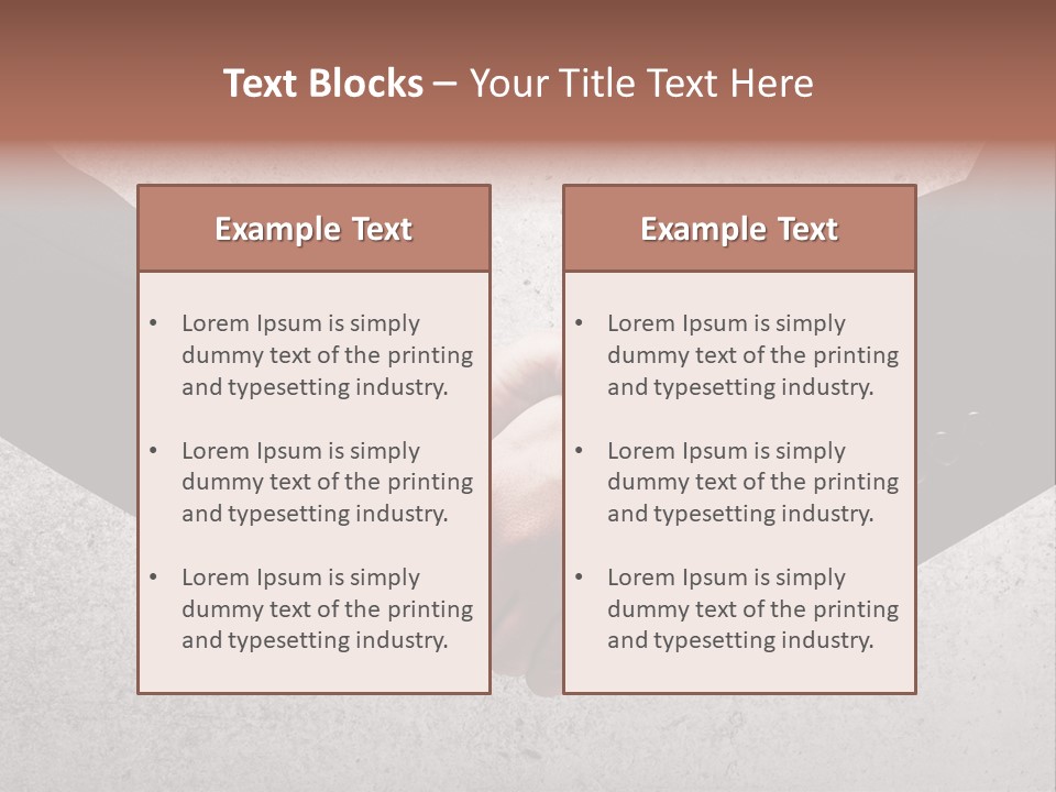 Businessman Trust Success PowerPoint Template