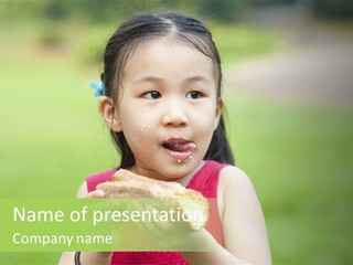 Leisure Daughter Lunch PowerPoint Template