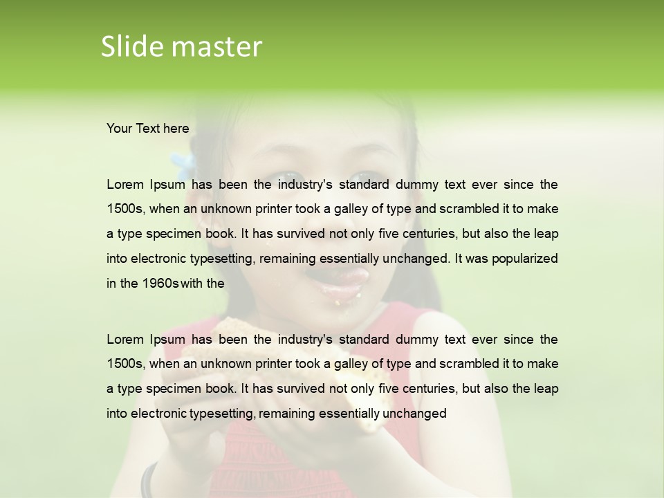 Leisure Daughter Lunch PowerPoint Template