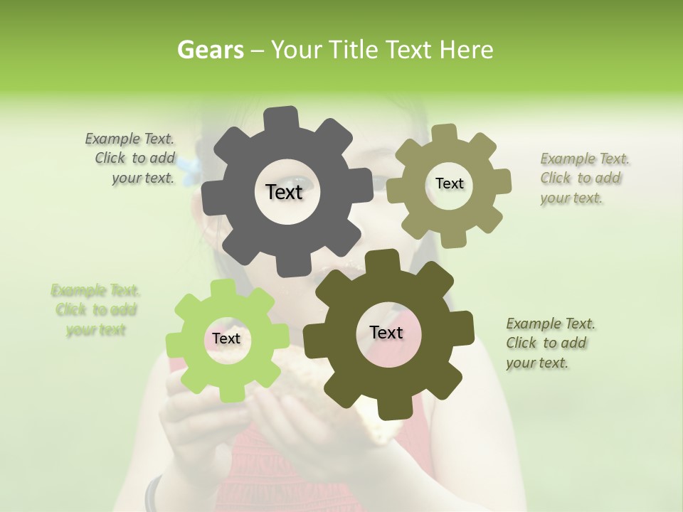 Leisure Daughter Lunch PowerPoint Template