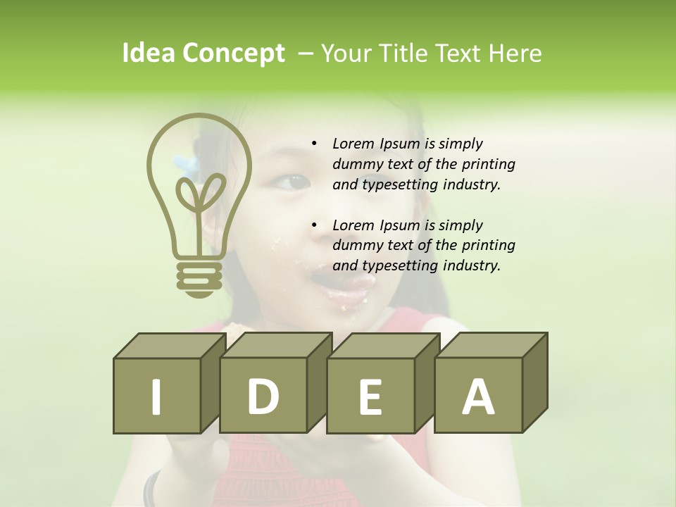 Leisure Daughter Lunch PowerPoint Template